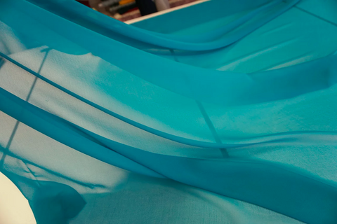 Teal Silk Georgette