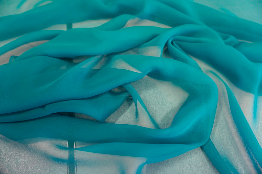 Teal Silk Fabric Muse