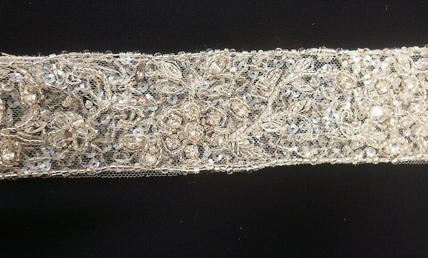 Glass Bead Embellishment, Straight Trim