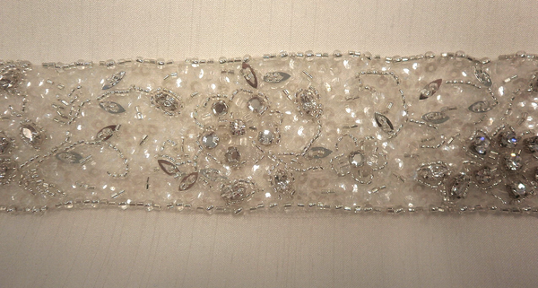 Glass Bead Embellishment, Straight Trim