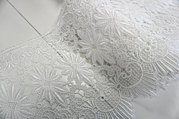 French Guipure Lace, Off White