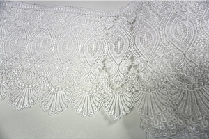 French Guipure Lace, Pure White