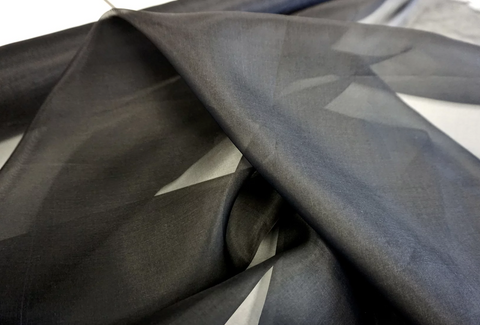 LAST PIECE: 3.9 MT  Silk Organza, Black