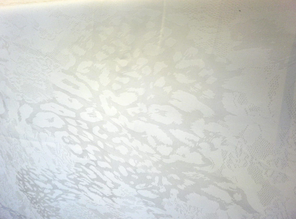 Matte Animal Print on White Sateen