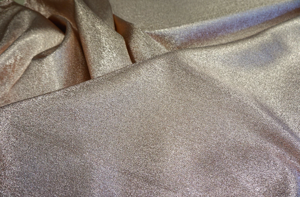 Twill Backed Rose Gold Lamè