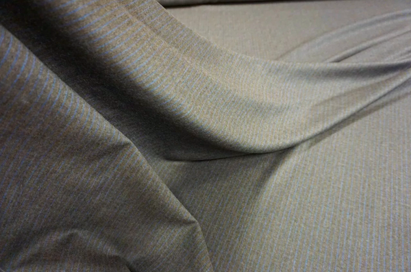 Grey Suiting with Blue Stripes