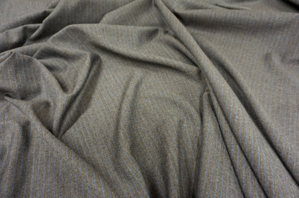 Grey Suiting with Blue Stripes
