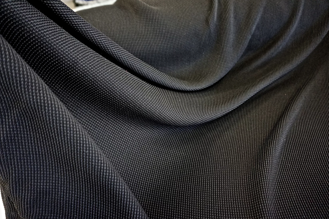 Pure Silk Stretch Jacquard Black