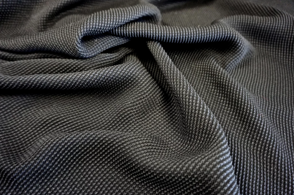 Pure Silk Stretch Jacquard Black