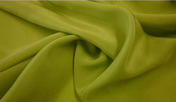 Crepe de Chine Silk, Apple Green