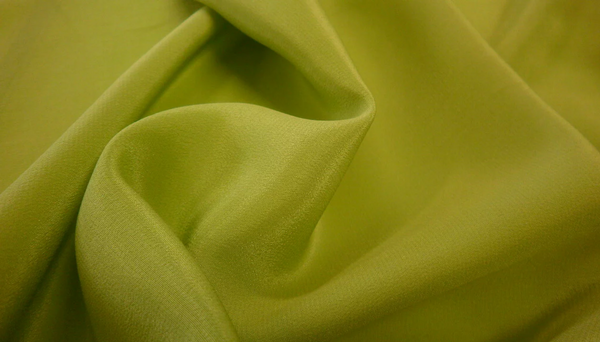 Crepe de Chine Silk, Apple Green