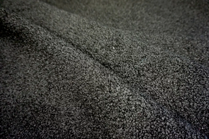 Coated Wool Bouclè, Black Concrete