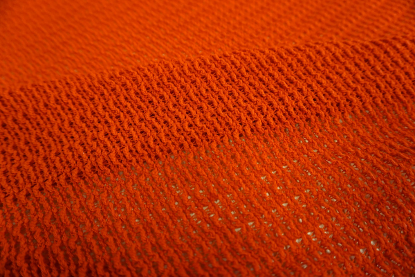 Deep Orange Braided Mesh Knit