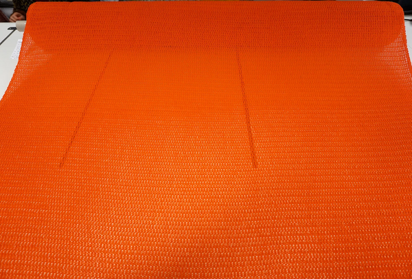 Deep Orange Braided Mesh Knit