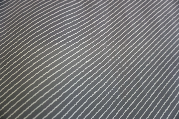 Diagonal Wavy Stripe Crepe, Dove Grey