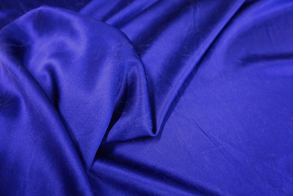 LAST PIECE: 1.55mt Brushed Heavy Double Sided Satin, Ink Blue