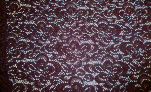 French Stretch Lace, Deepest Burgundy