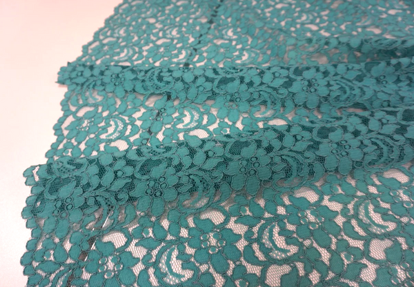 Scalloped Corded Lace, Teal Green