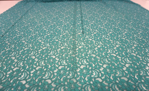 Scalloped Corded Lace, Teal Green