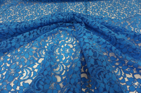 Scalloped Corded Lace, Bright Blue