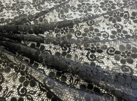 Retro Motif Lace, Black