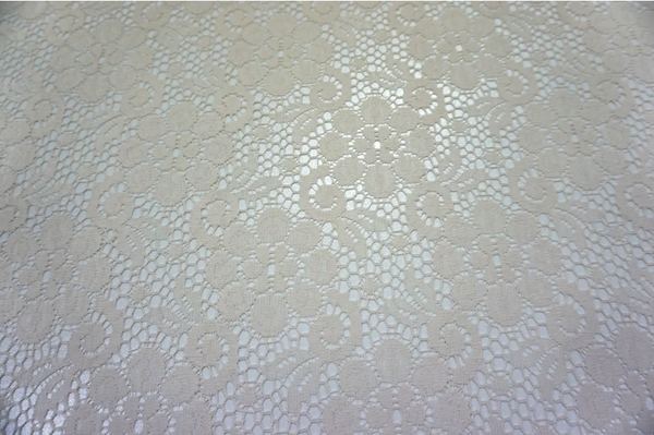 Retro Motif Lace, Ecru Beige