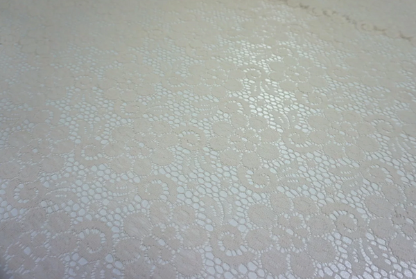 Retro Motif Lace, Ecru Beige