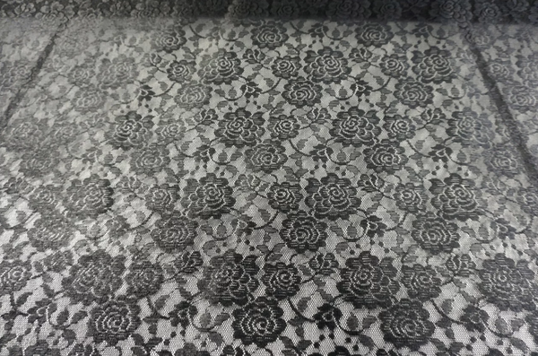 Wet-look Effect, Black Rose Lace