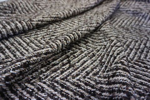 Herringbone Tweed Coating, Cappuccino