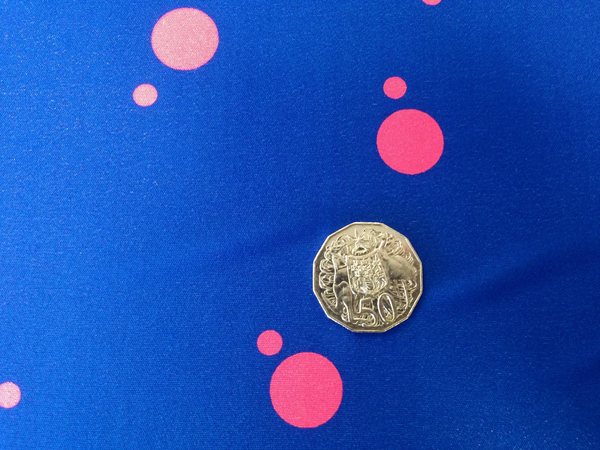 Coral Bubbles Print on Cobalt Jersey