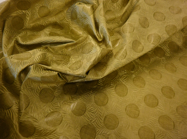 Embossed Taffeta, Golden Green