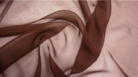Chocolate Brown Silk Chiffon