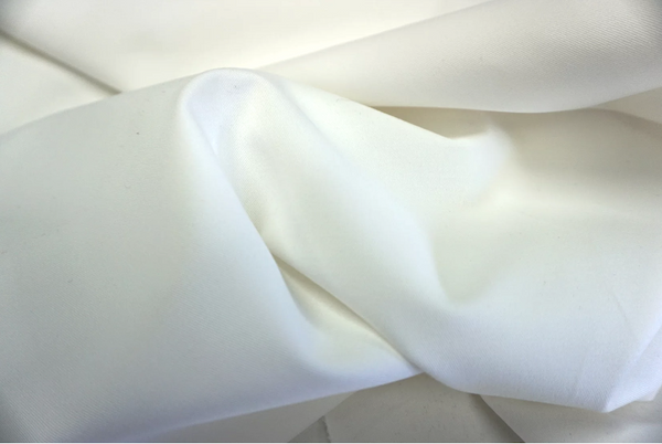 White Cotton Stretch Sateen