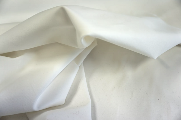 White Cotton Stretch Sateen