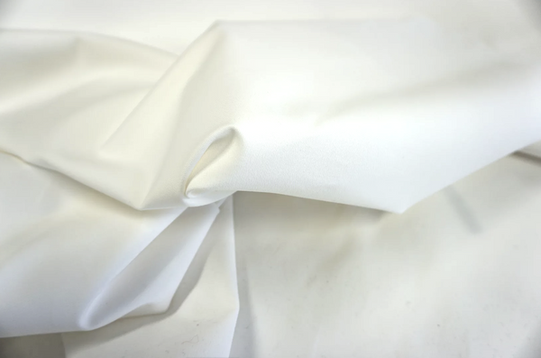 White Cotton Stretch Sateen