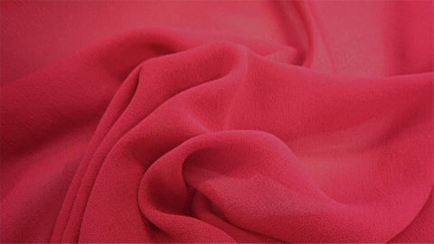 Silk Georgette, Raspberry Red