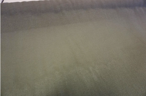 Natural Khaki Wool Blend Leno Mesh