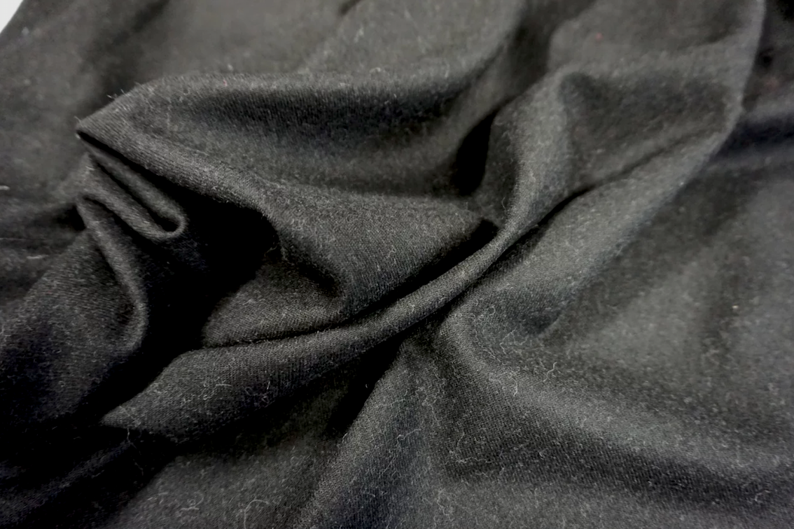 Brushed Black Gabardine