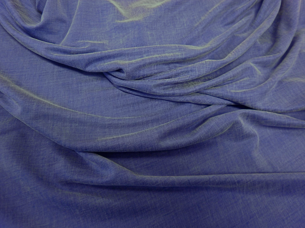 Brushed Cupro Jersey Billardiera Blue Fabric Muse