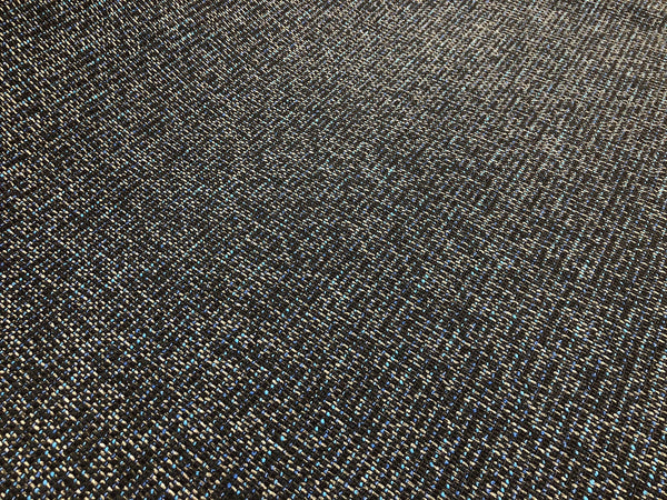 Blue & Black Speckled Tweed Suiting