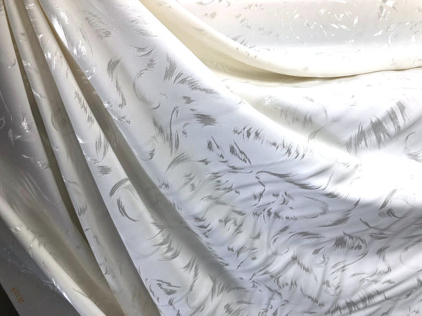 Heavy Satin Swirl Jacquard, Off White