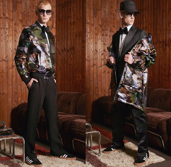 Camo Lurex Jacquard Suiting