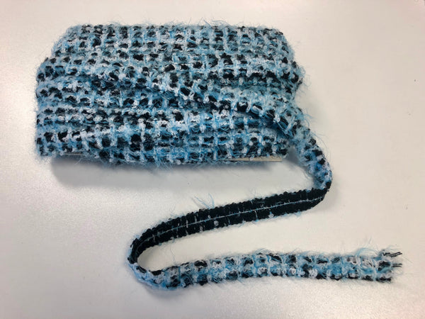 Blue, Black & White Textured Braid Trim